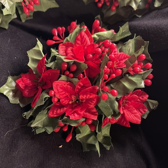 Home Interiors 5405 Four Pc Poinsettia/Ivy/Holly (Ex Unrolled) All Same - Picture 2 of 9